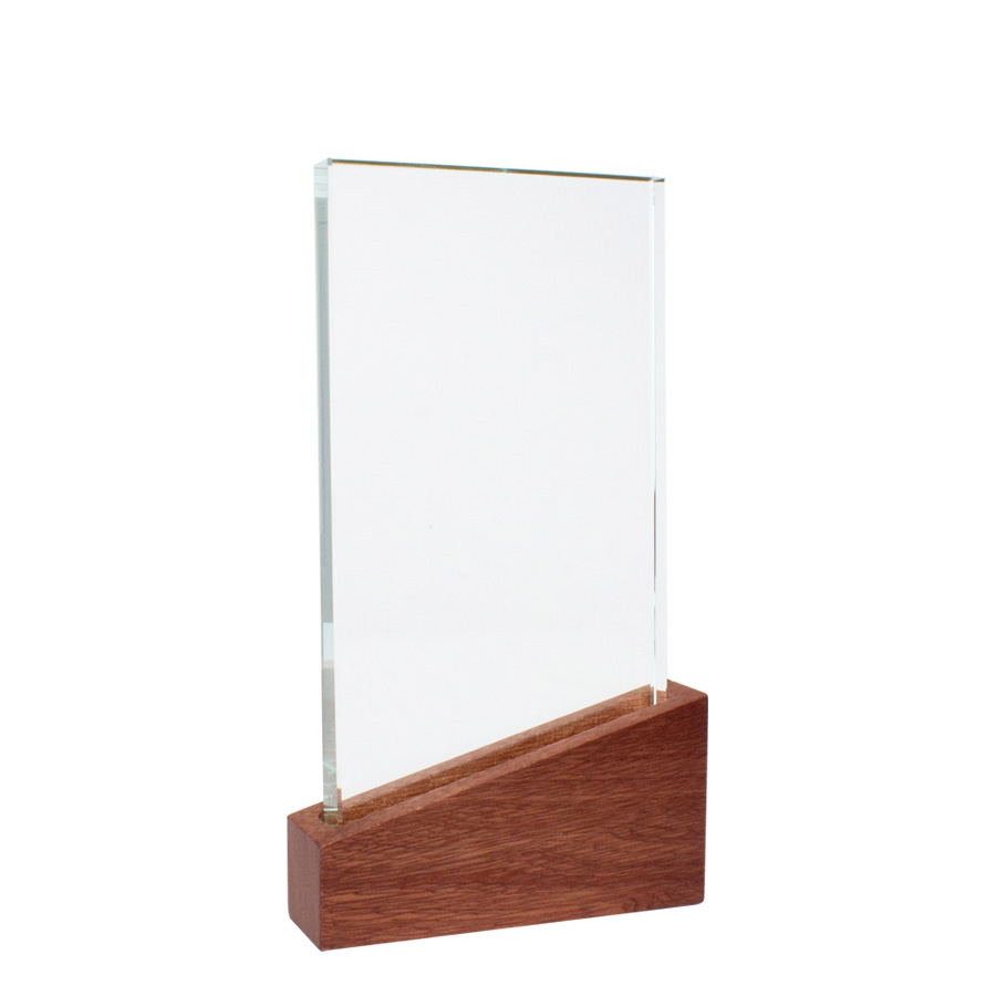 A73 - Trofeo Galvano de Madera y Cristal "Lido"