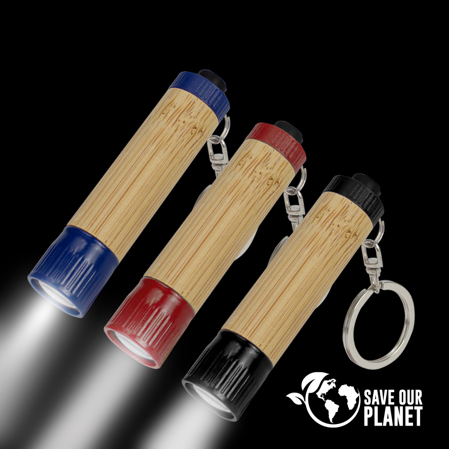 B56 - Llavero-Linterna LED cuerpo Bamboo