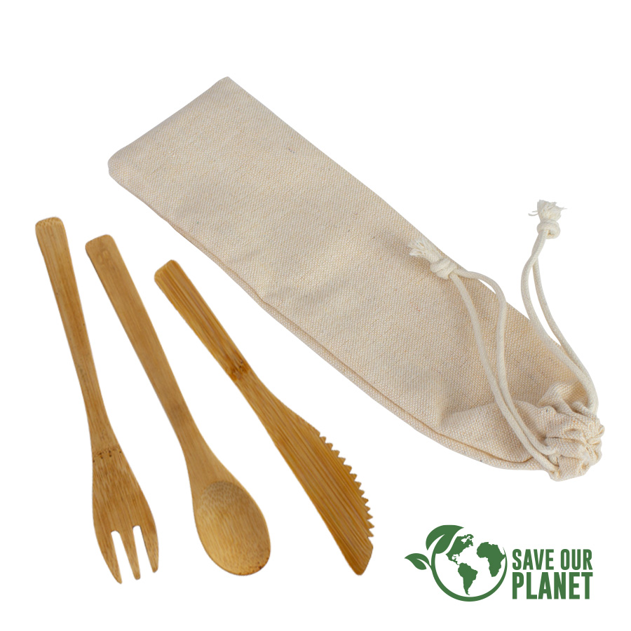 E125 - Set de 3 cubiertos de Bamboo