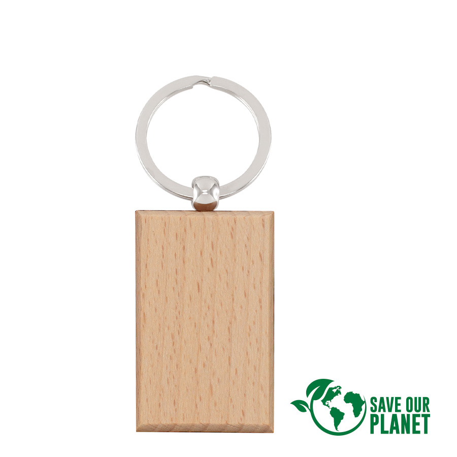 K37 - Llavero Rectangular de Madera